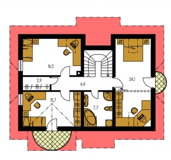 Floor plan of second floor - MILENIUM 229